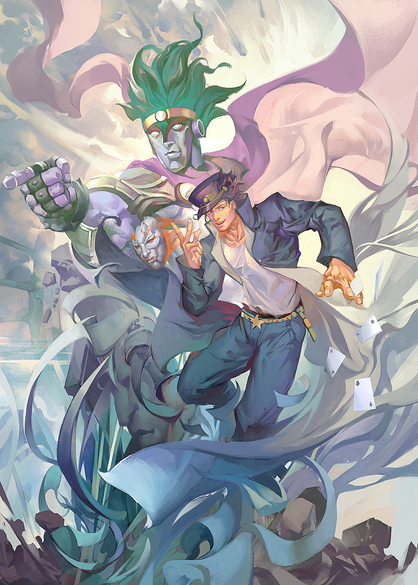 乔乔的奇妙冒险同人纪念|插画|插画习作|陈惟 - 原创作品 - 站酷 (ZCOOL)