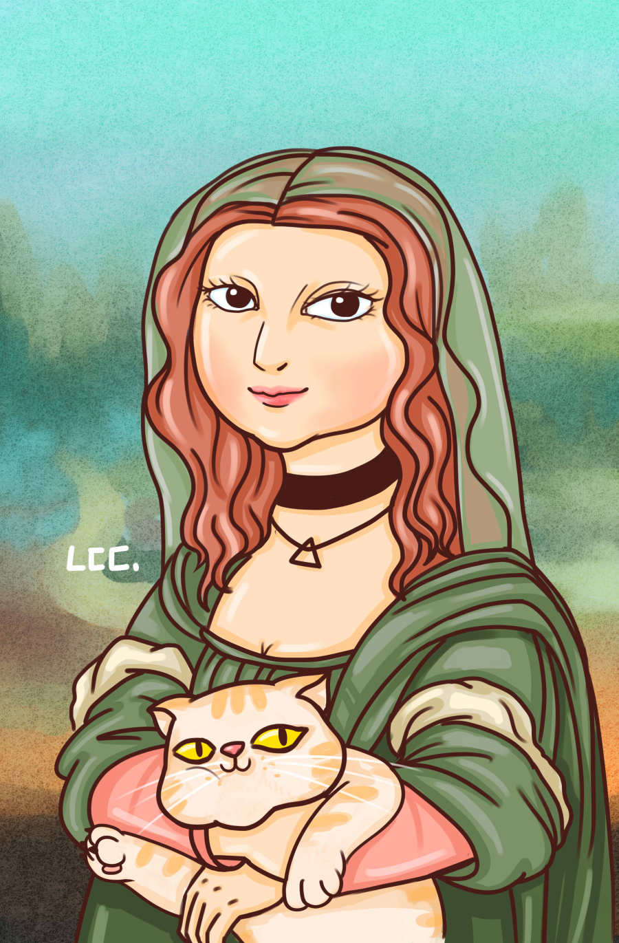 蒙娜丽莎的微笑|绘画习作|插画|球lcccc - 原创设