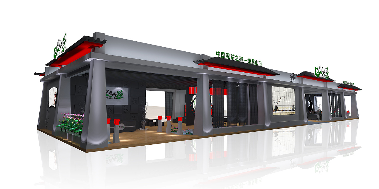 峨眉山茶博会展位设计方案|空间|展示设计 |TIM