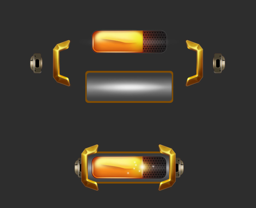 游戏元素-能量条练习|游戏UI|UI|白茫茫大海洋 -