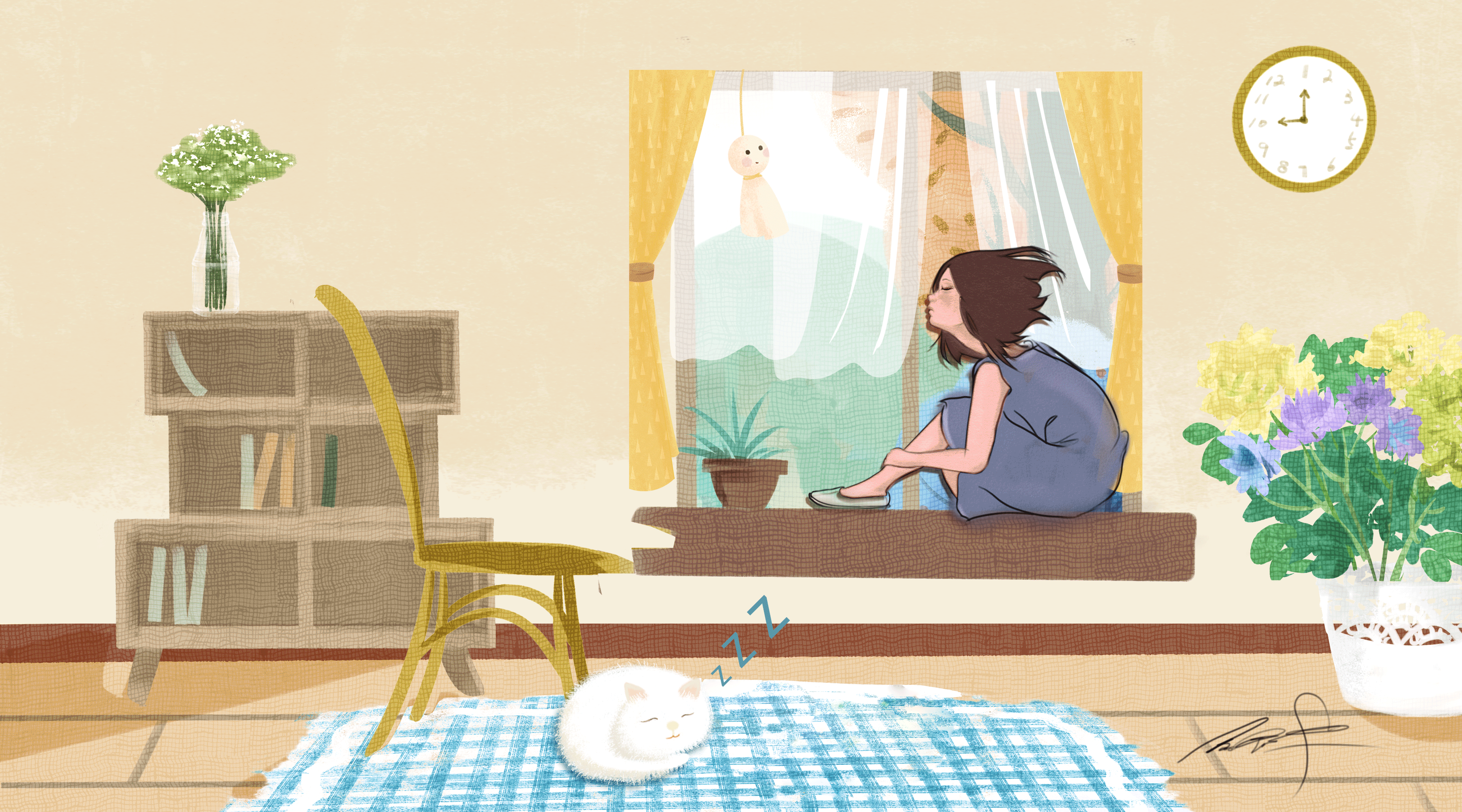 雨天|插画|插画习作|渡旅的独白 - 原创作品 - 站酷