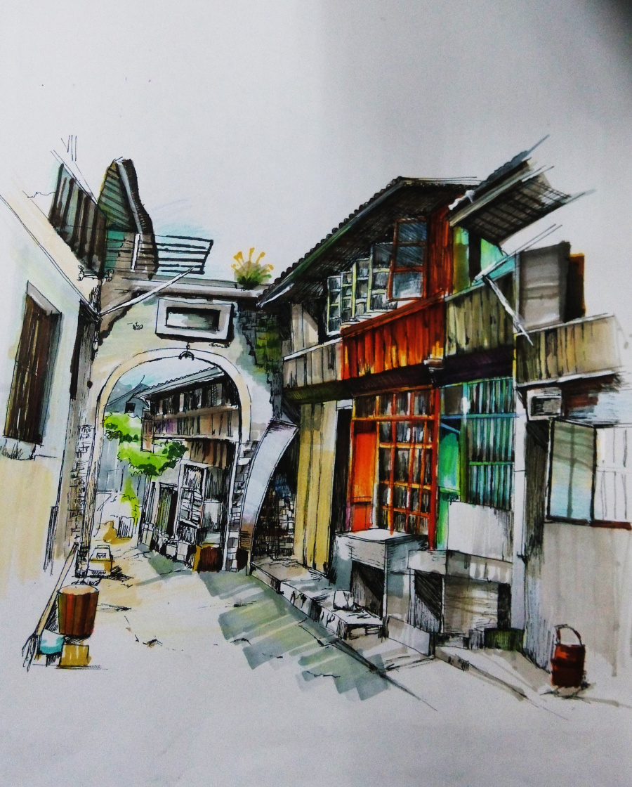 临摹作品|素描|纯艺术|骑单车吃西瓜 - 原创设计