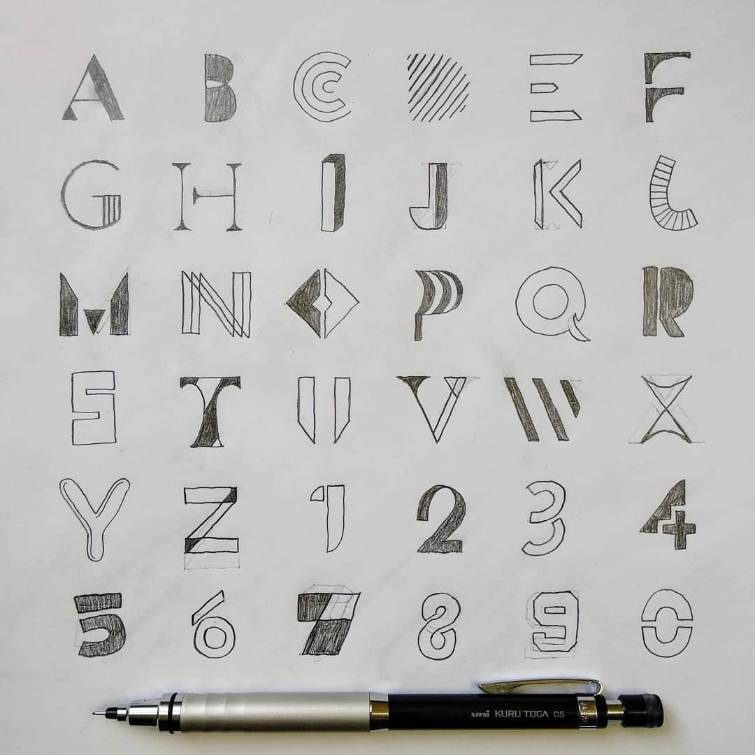 字体| 字母与数字变形创意视觉