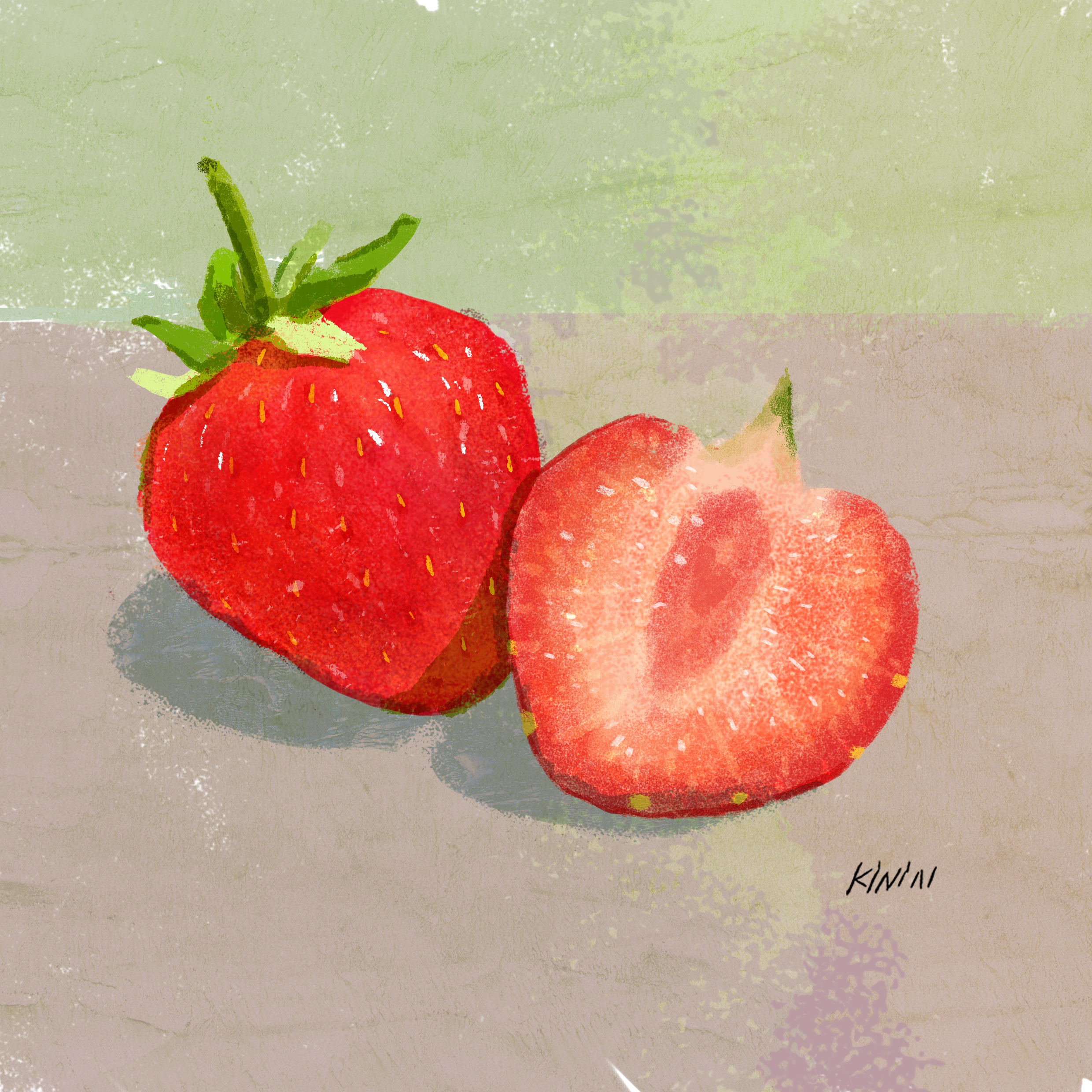 彩铅水果系列-草莓|纯艺术|绘画|金波大叔 - 原创作品 - 站酷 (ZCOOL)