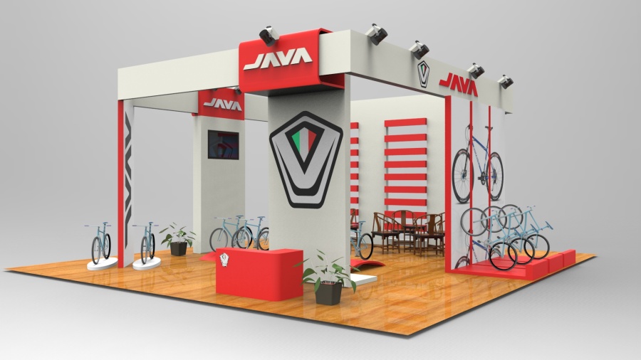 JAVA(佳沃)自行车展区设计|展示\/橱窗\/店面设计