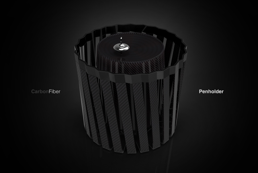 碳纤维笔筒设计|生活用品|工业\/产品|zncl23 - 原