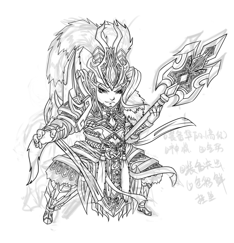 两张面试时的测试题|游戏原画|插画|努力的铅笔