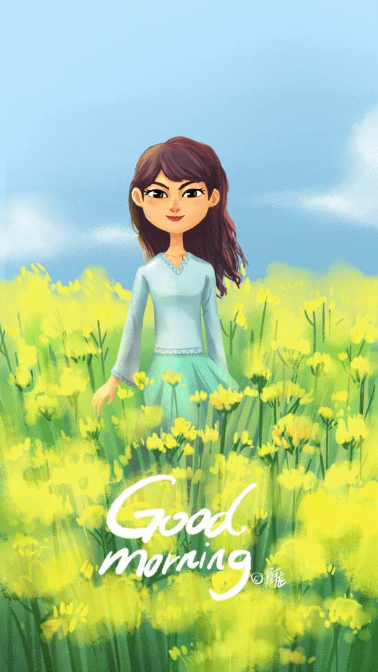 【每日一gif合集一】早上好系列插画(1-9) - 原创作品