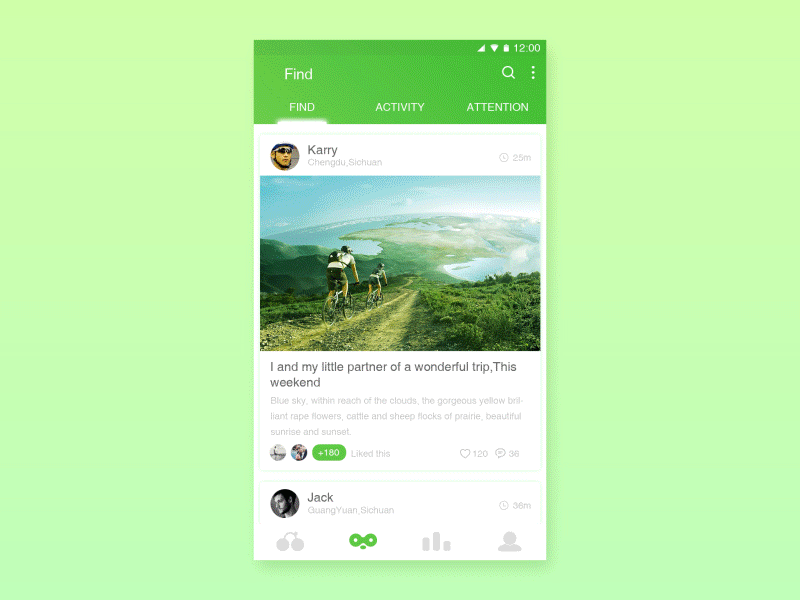 骑行app产品重设计,还未做完,后续我会把ae工程文件