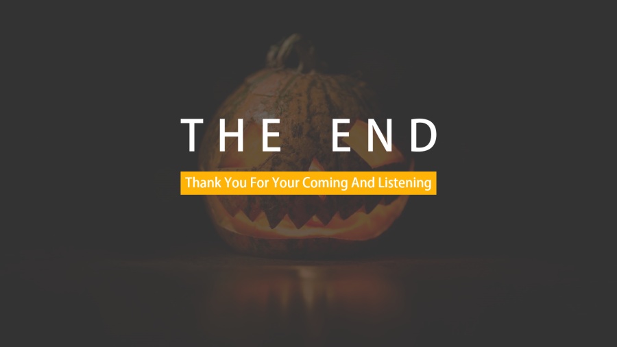 万圣节主题演讲扁平风PPT模板|PPT\/演示|平面