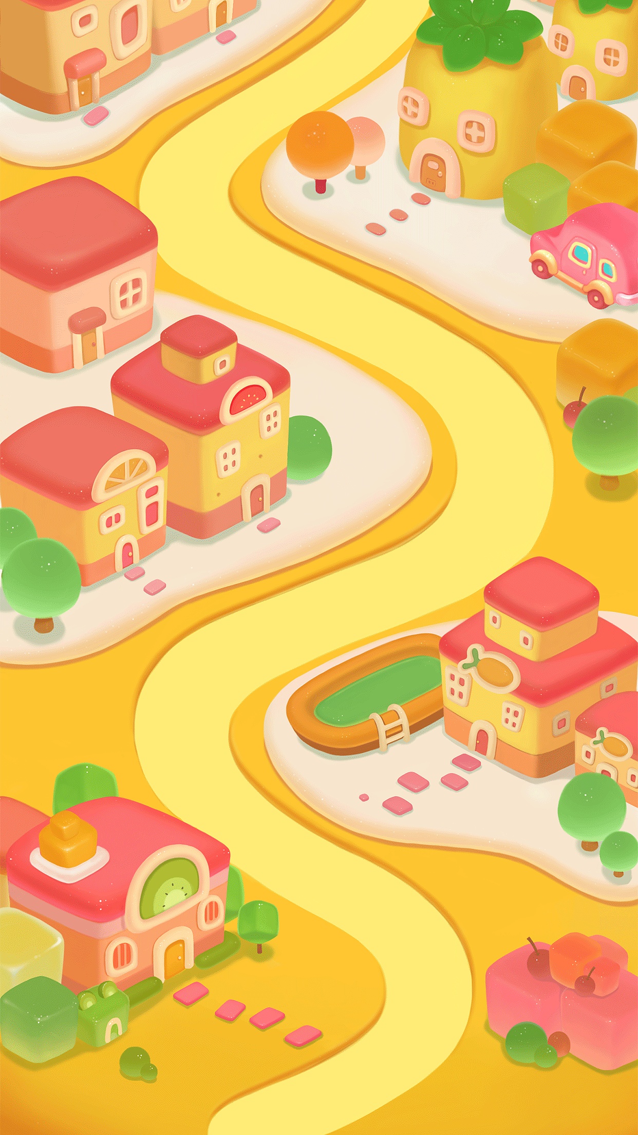 游戏地图|插画|游戏原画|勤劳的大头皮鞋 - 原创