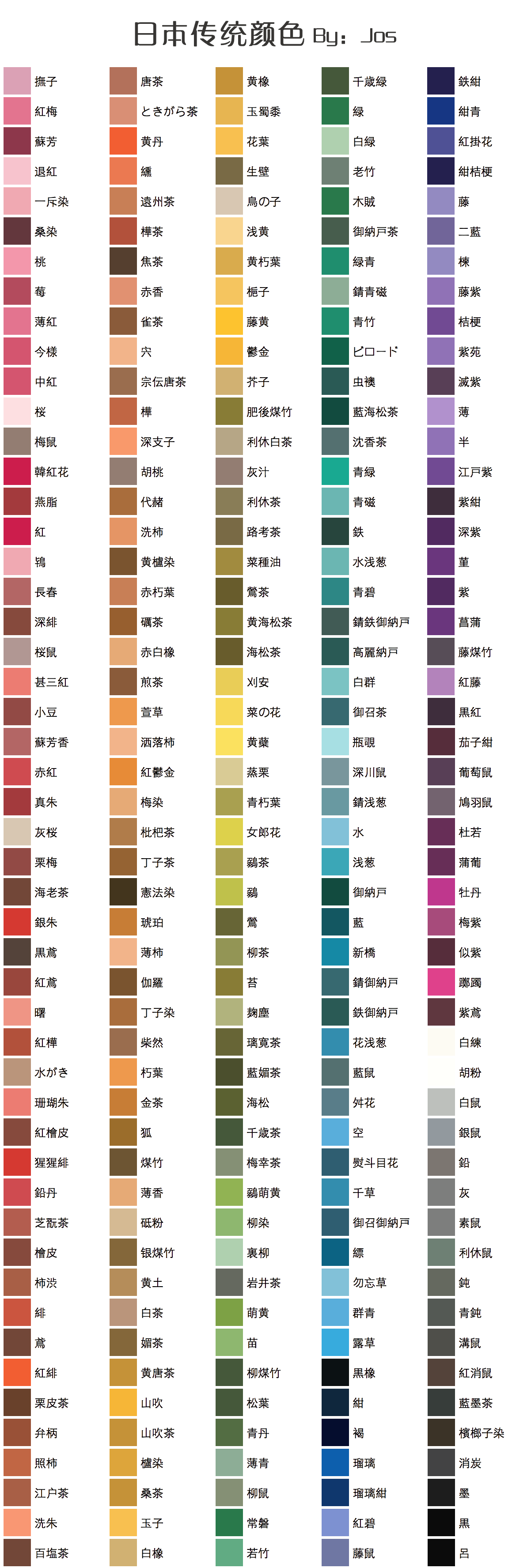 【PS色板】日本传统颜色|其他|其他|jos_garden - 原创设计作品 - 站酷 (ZCOOL)