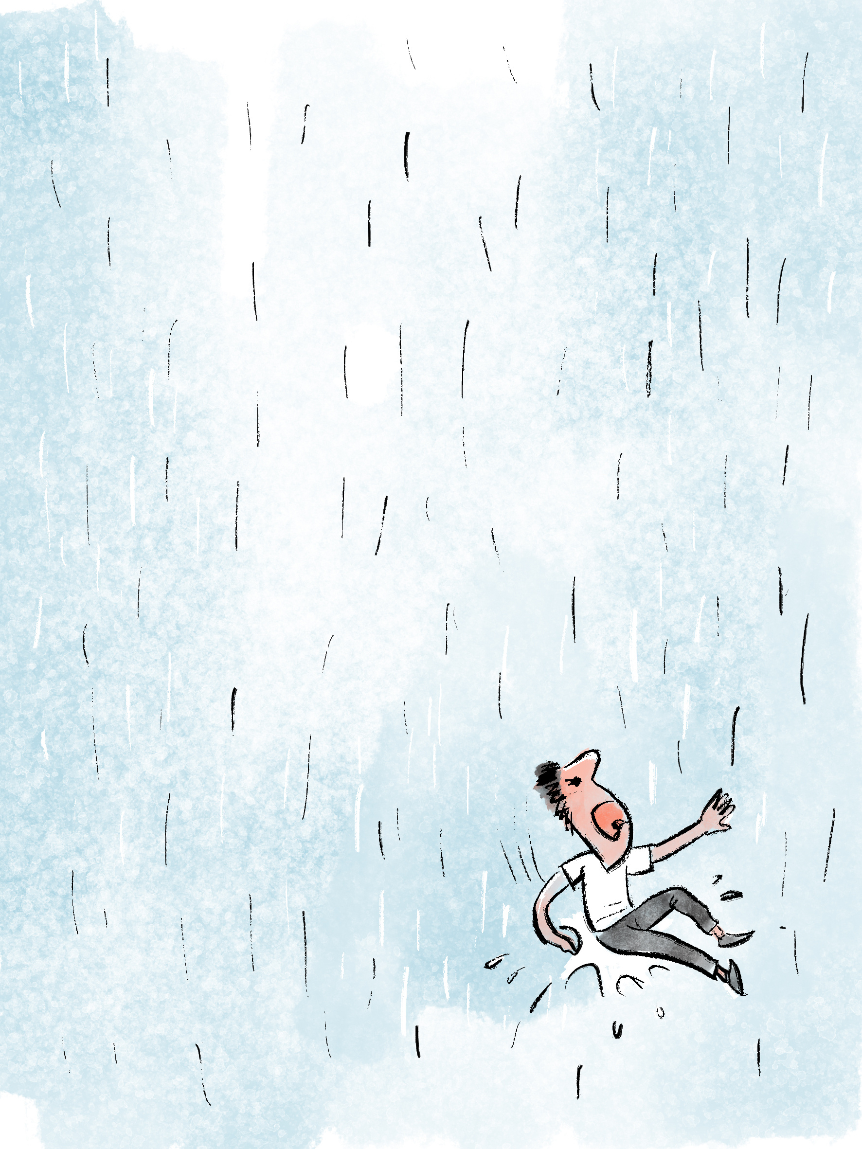 漫画:雨一直下 心情很复杂