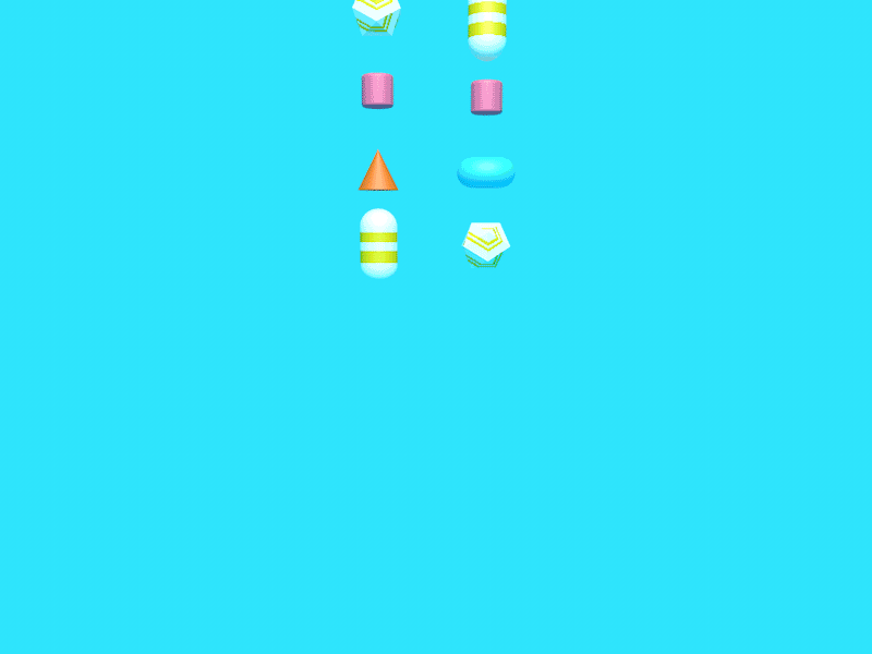 散落的彩色几何形状|其他|其他|羽毛blue - 原创作品