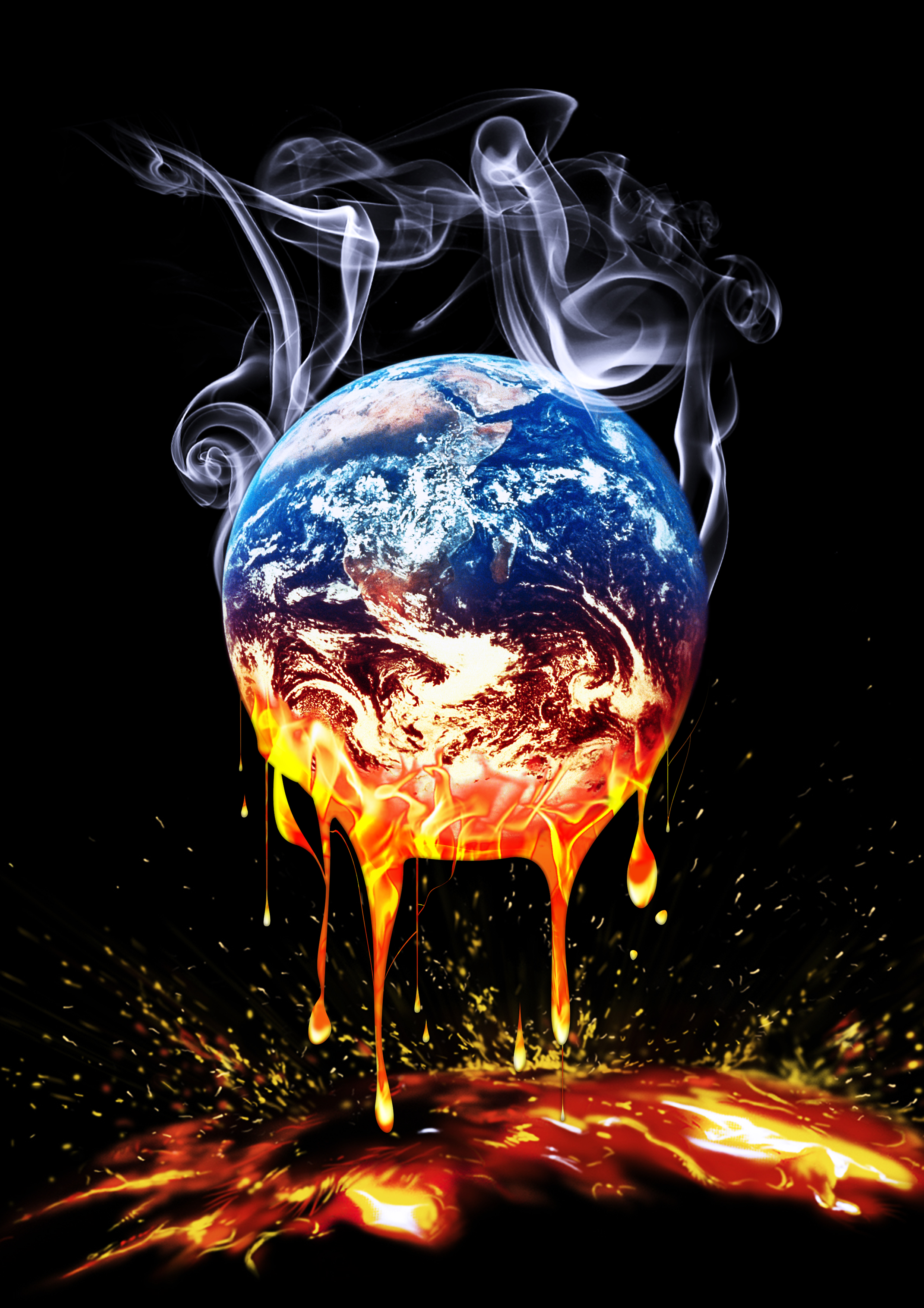 以全球变暖为主题的创意海报!