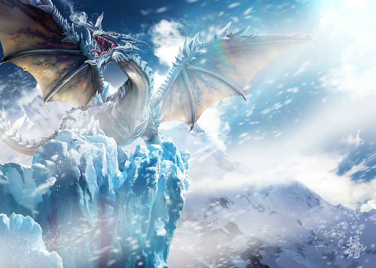 水彩手绘 冰与火之歌：权利的游戏 龙女Daenerys Targaryen 作者（