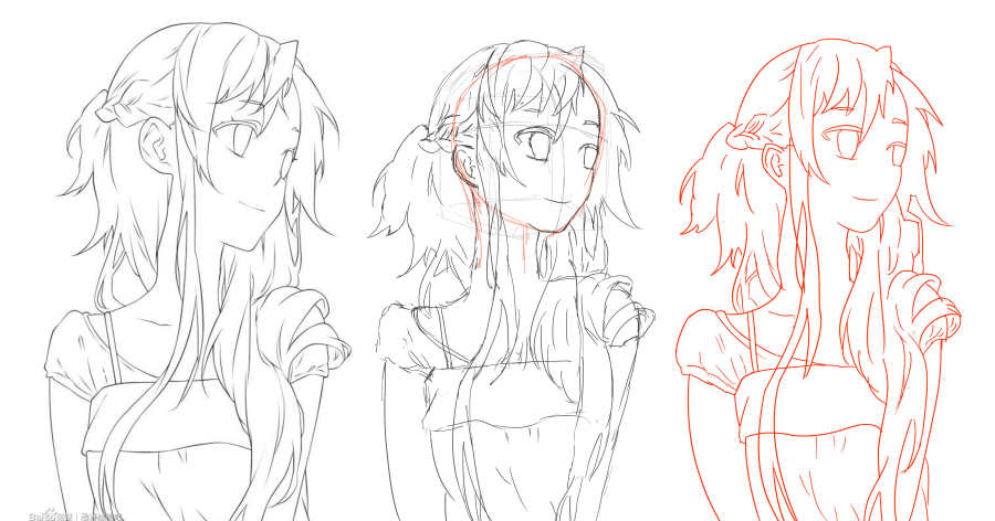 动漫人物临摹|其他动漫|动漫| 不朽的少年有着放