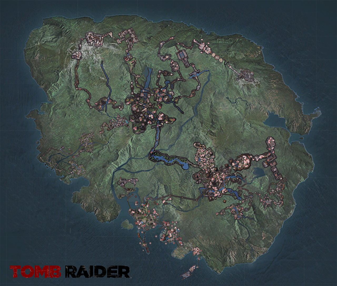《古墓丽影9》游戏完整大地图