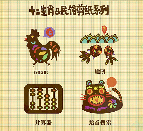 十二生肖&民俗剪纸icon|UI|主题\/皮肤|futureina