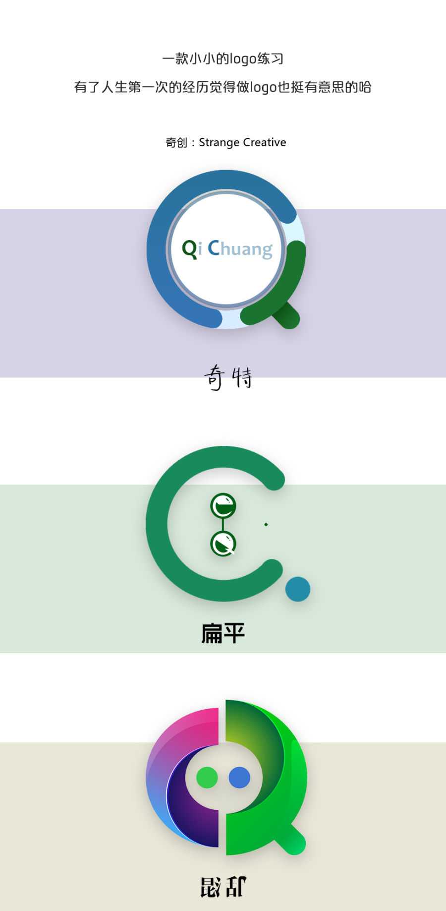 奇创LOGO制作,第二次的LOGO的创作|标志|平