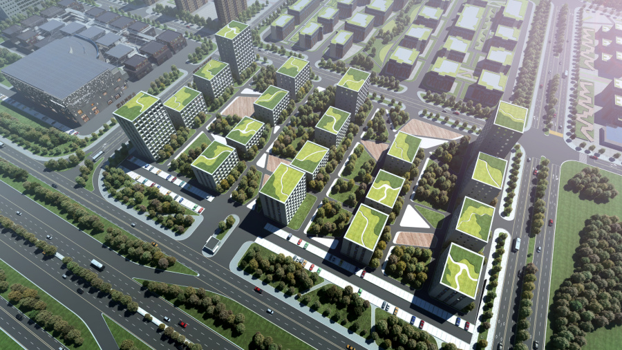 北湖科技城 建筑表现效果图|建筑\/空间|三维|SS