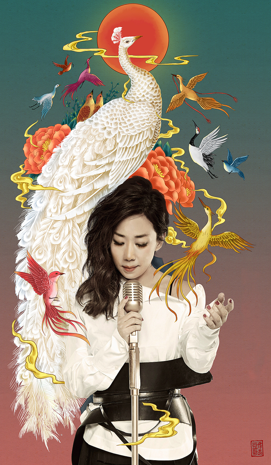 湖南卫视2017《歌手》合作一组国风海报|商业