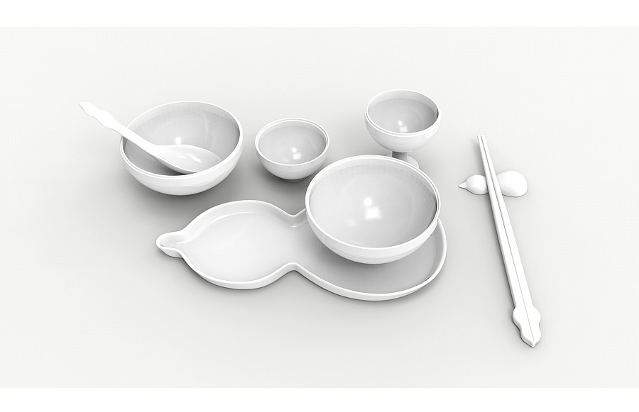 新中式餐具设计《福禄双全》|生活用品|工业\/产