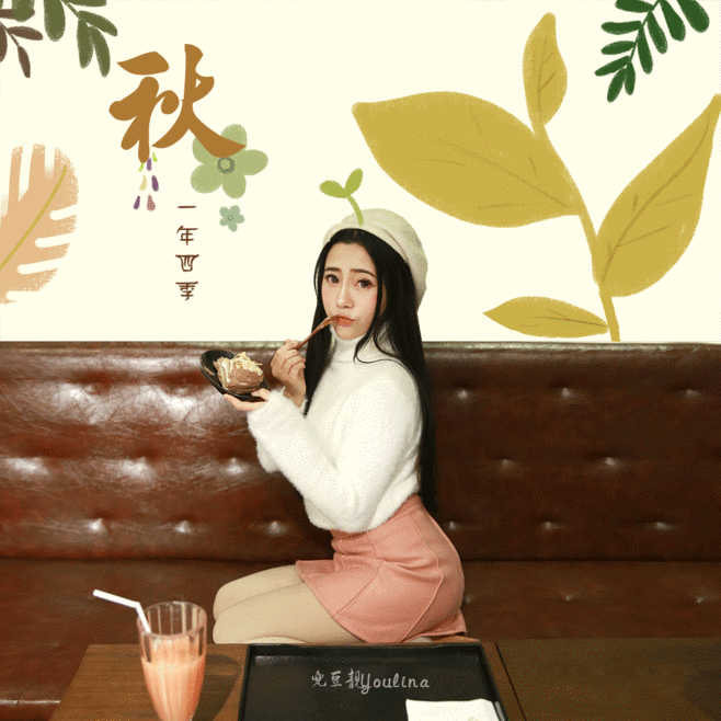 《春夏秋冬》gif插画|摄影|人像摄影|严美艺evart
