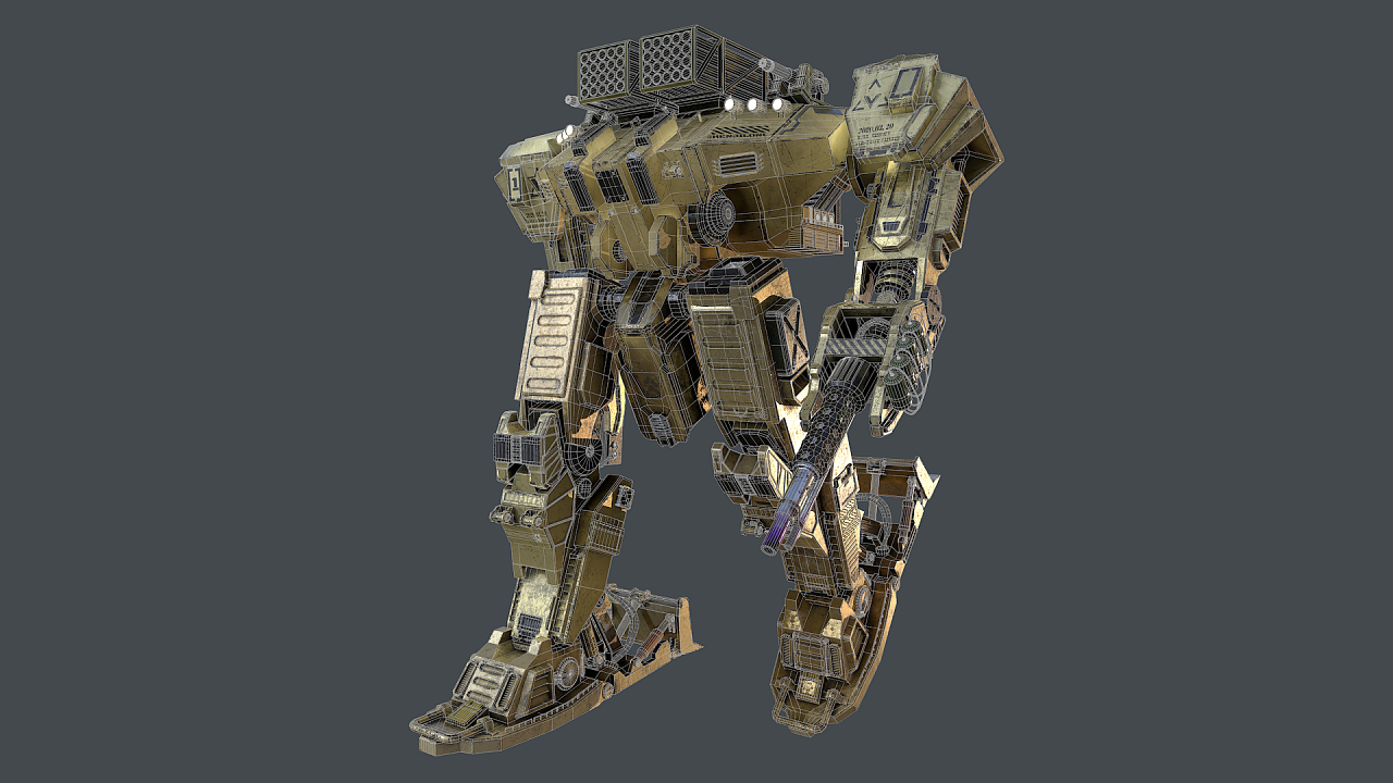 无意中看到一位大神的机甲设计图,甚是喜欢于是斗胆试