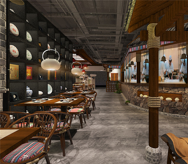 云南马帮菜风味餐厅-成都风味餐厅装修,成都风