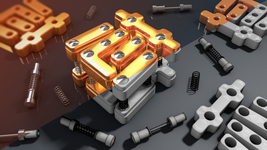 C4D 3D金属文字|场景|三维|新艺传媒 - 原创设计