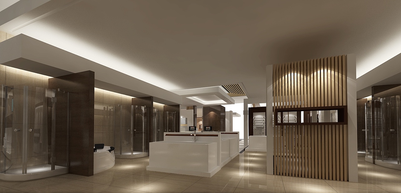 卫浴休验店店面设计说明 广州装修公司