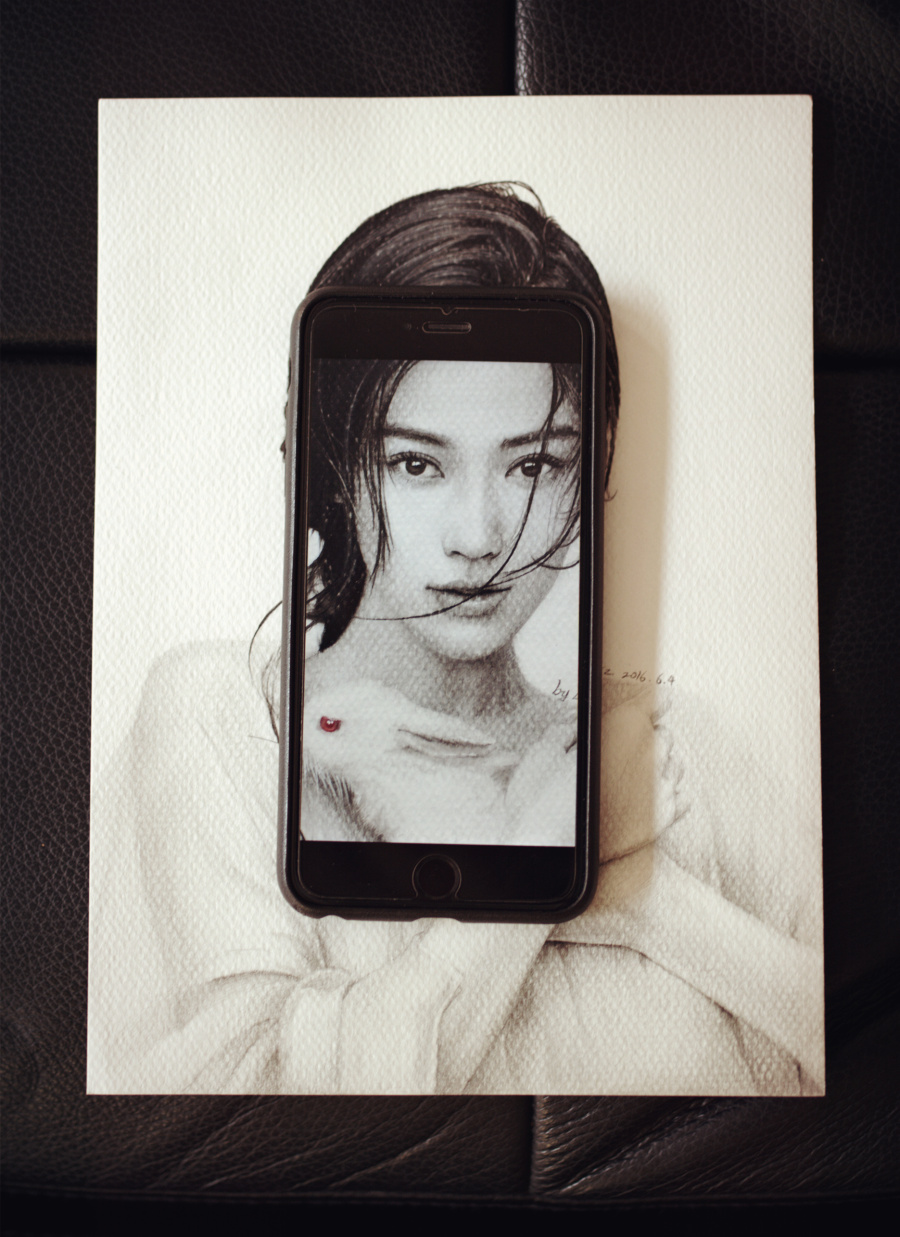 Anglelababy杨颖--素描|绘画习作|插画|LoveLele