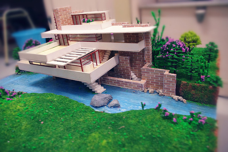 流水别墅模型
