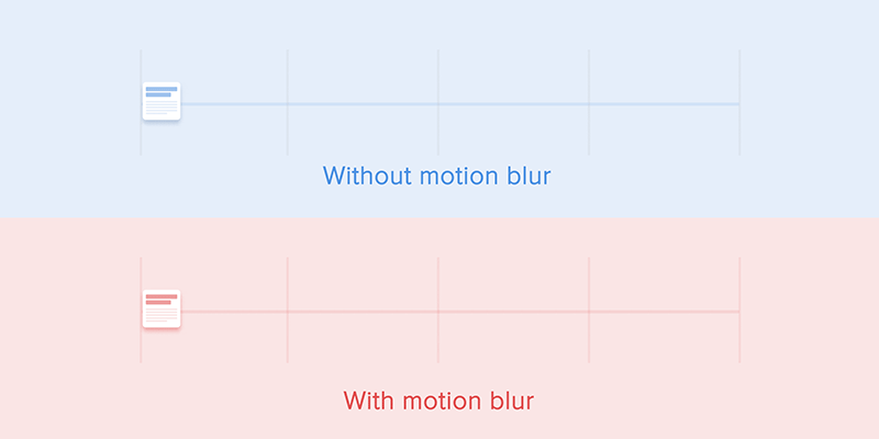 物体移动时应该保持清晰可见,所以不要使用运动模糊效果(用after