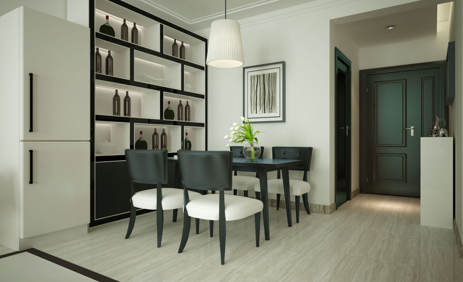 石家庄国际城小三室极简风格|室内设计|空间\/建