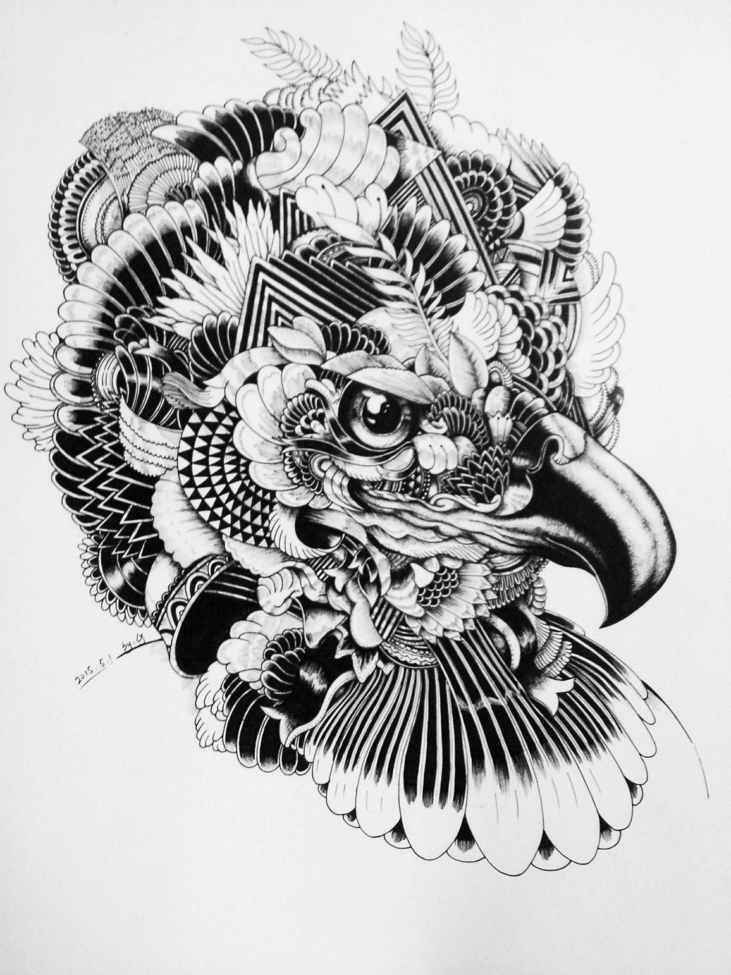 针管笔 黑白 手绘动物 第三弹 {临摹}|插画|插画习作|以津真天 - 原创作品 - 站酷 (ZCOOL)