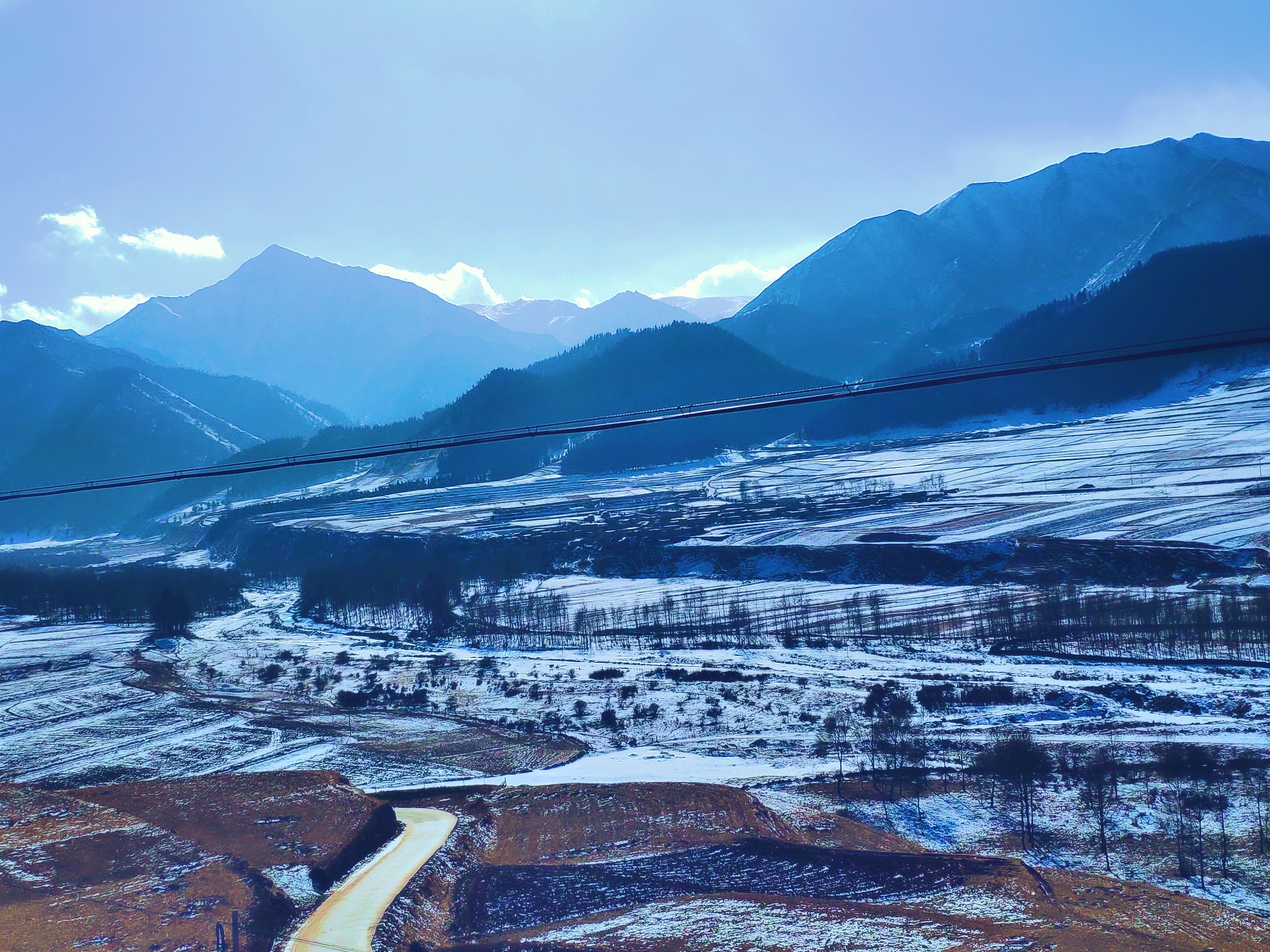 乡村雪景