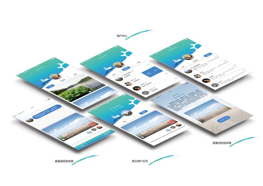 行程制定类旅游app--一起去旅行界面设计|移