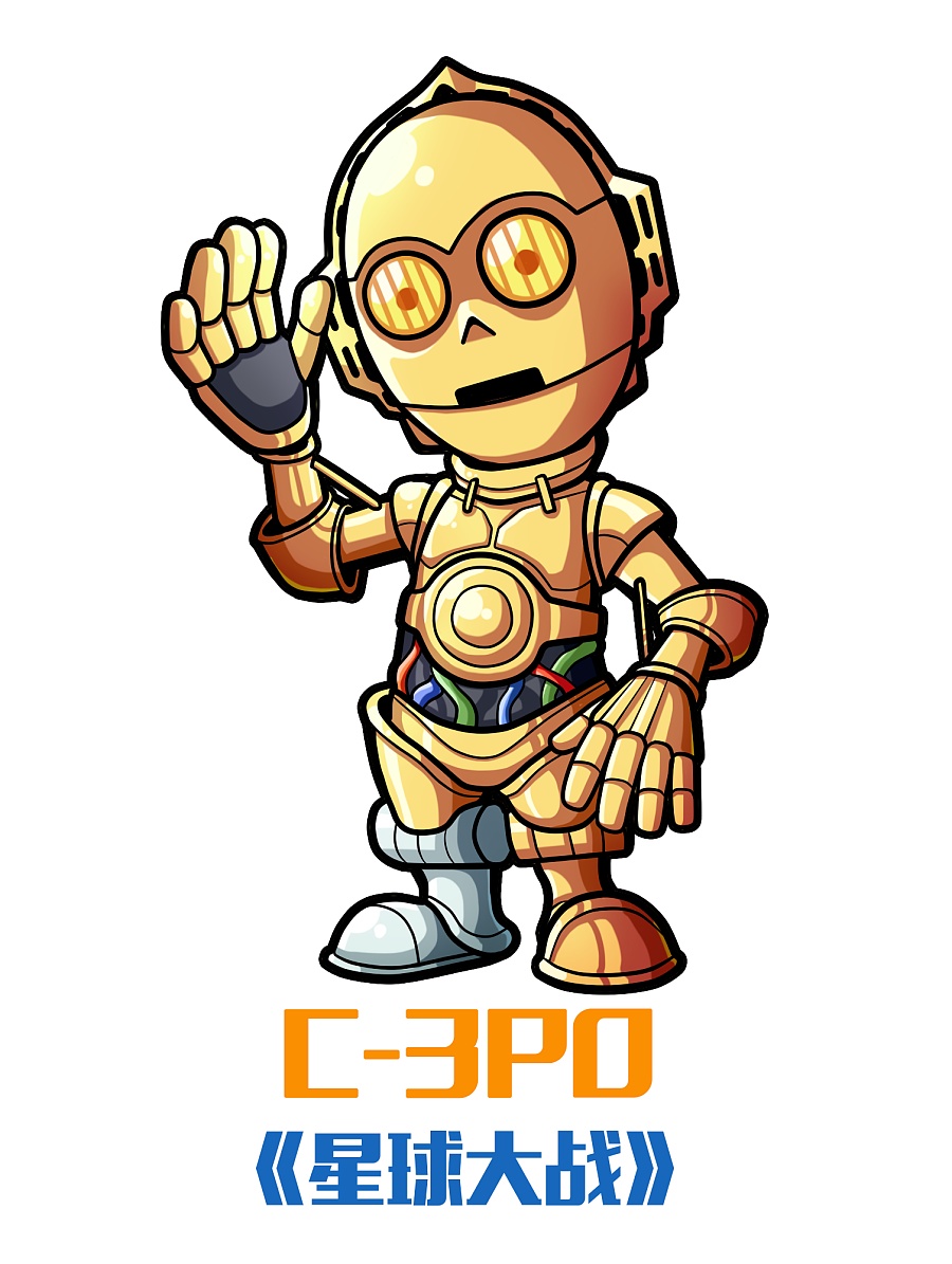 经典机器人Q版漫画像|商业插画|插画|3063644