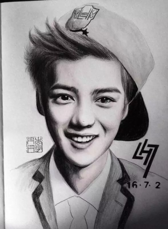 彩铅绘画--鹿晗|绘画习作|插画|dandanleelee - 原