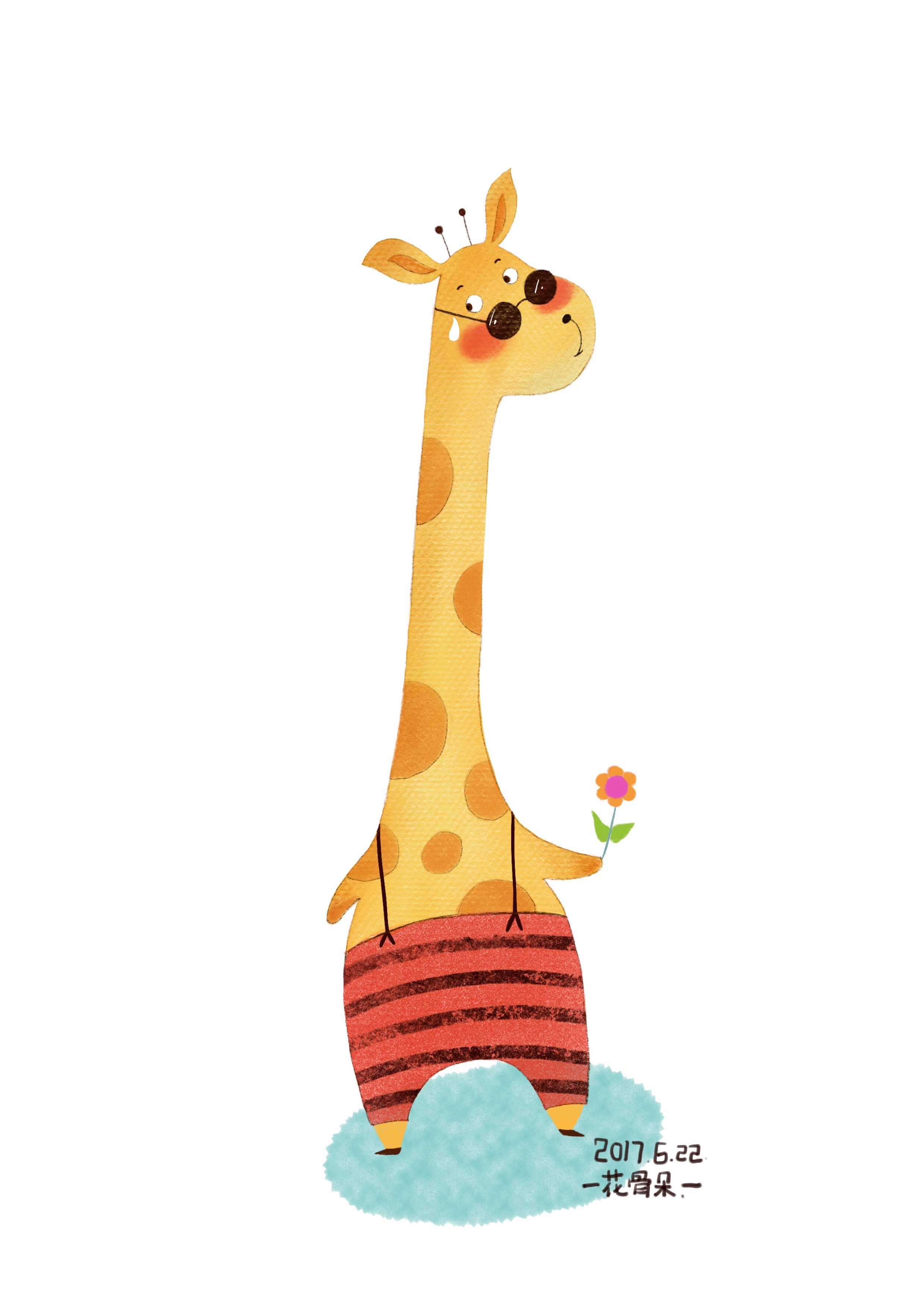 长颈鹿|插画|儿童插画|花骨朵绘本 - 原创作品 - 站酷