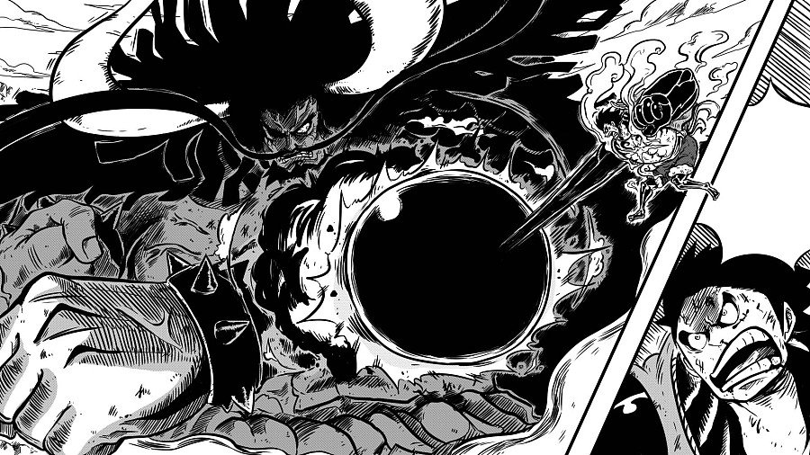 海贼王(路飞四档大战凯多)|绘画习作|插画|爆体