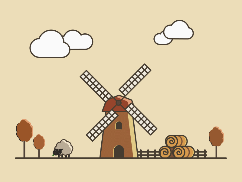 原创作品:旋转风车