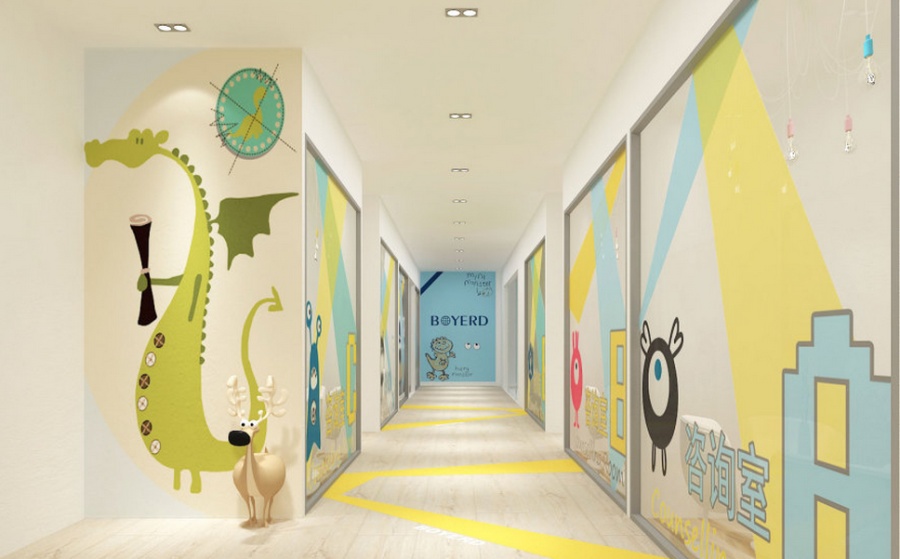 英语培训机构装修-成都教育机构设计|成都教育