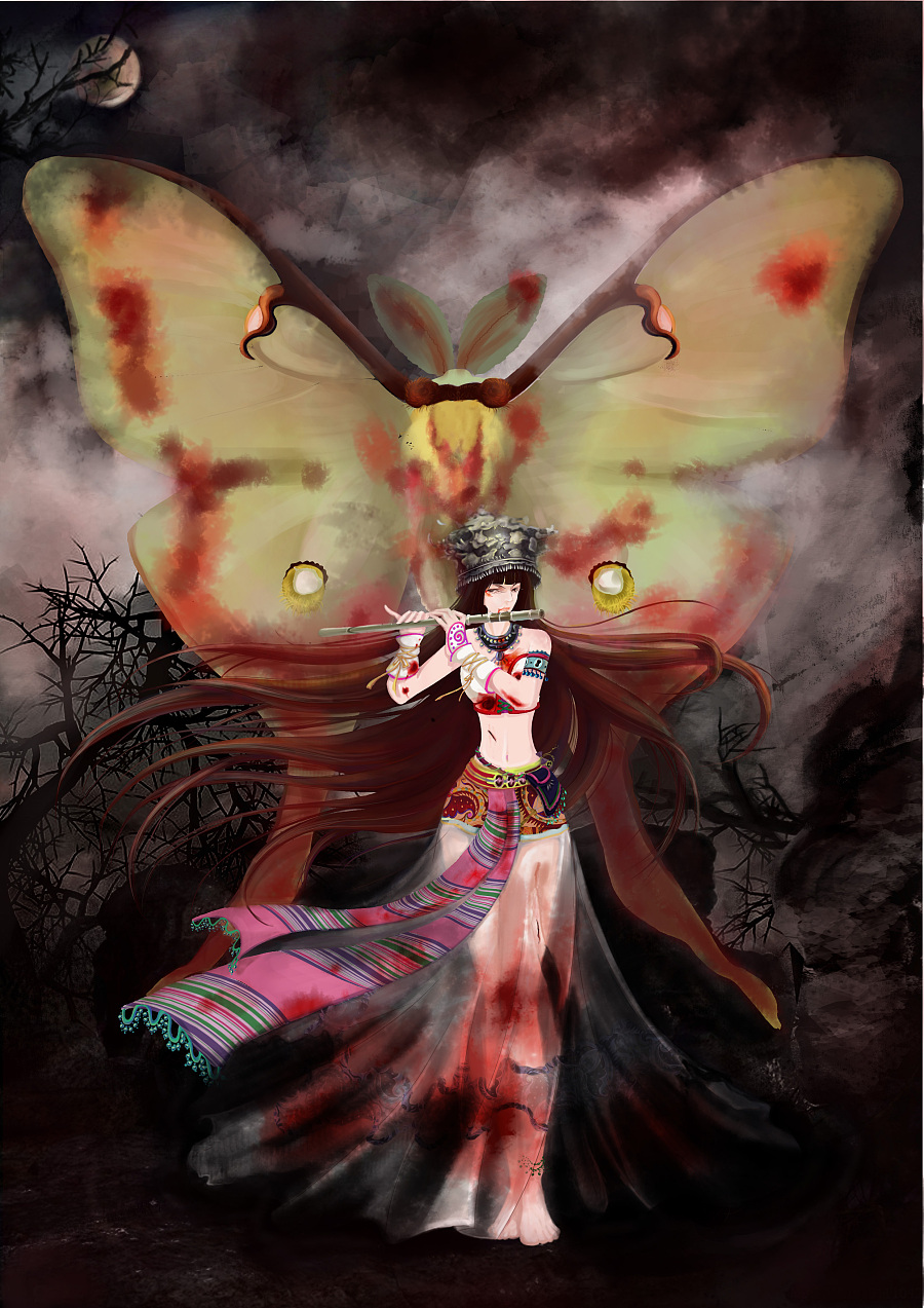 苗疆蛊女|绘画习作|插画|叫我福包 - 原创设计作品 - 站酷 (ZCOOL)