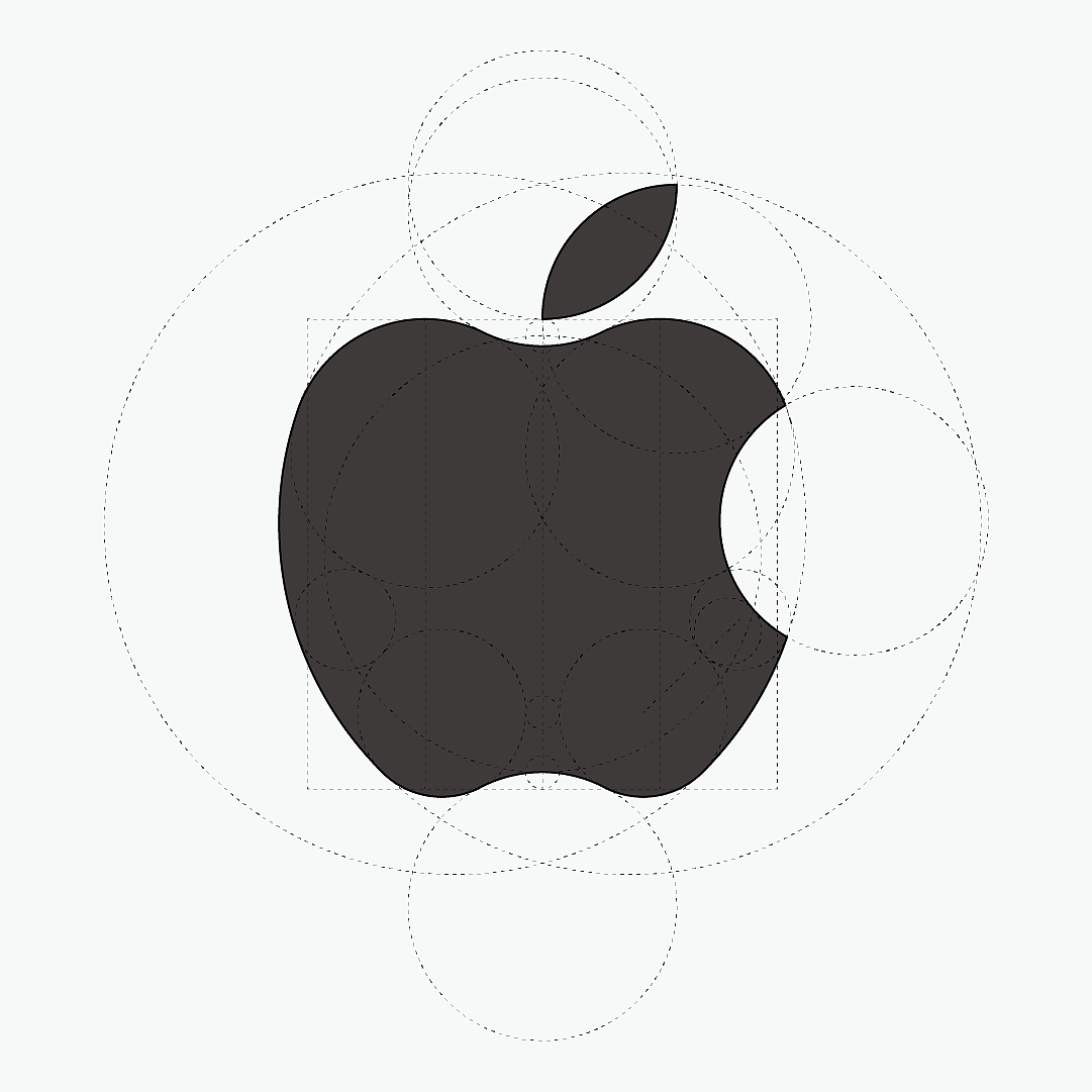 苹果logo 尺规作图|ui|图标|珊珊姓唐 - 原创作品