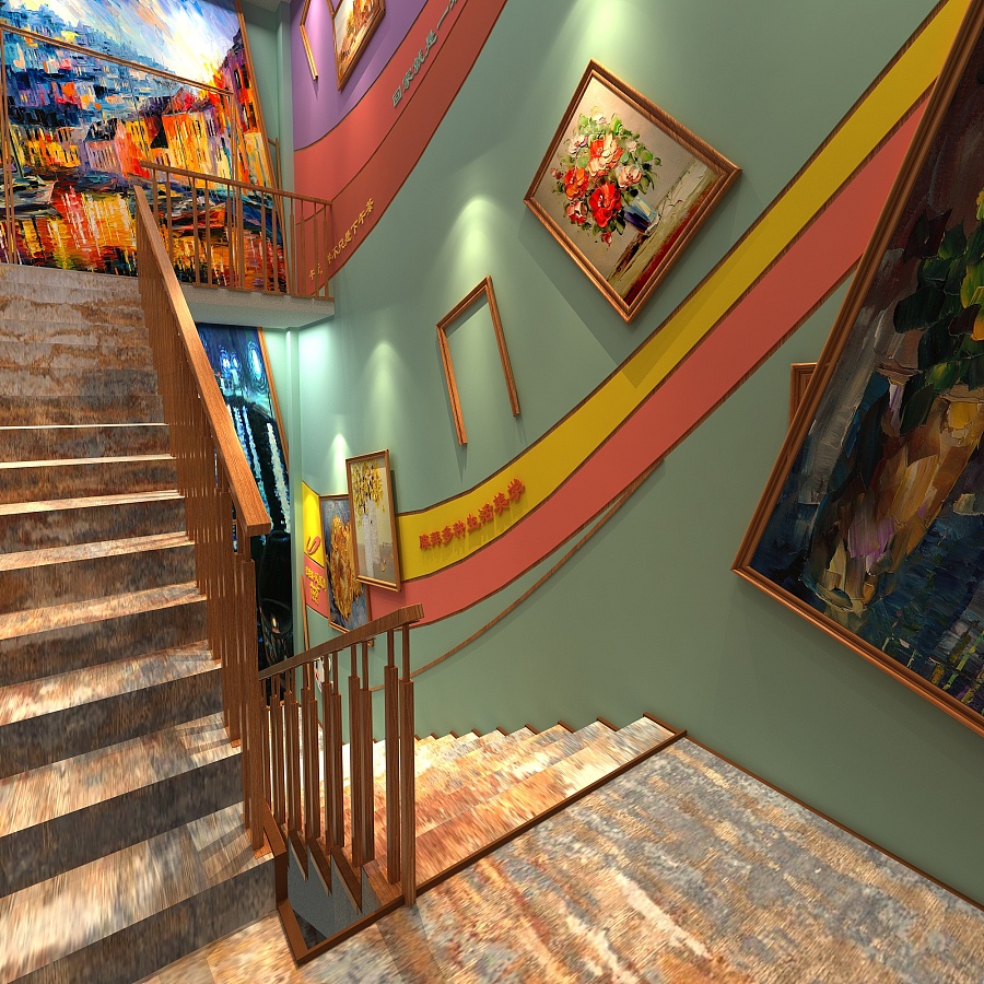 艺术楼梯|建筑\/空间|三维|萧伯纳的土瓜 - 原创设