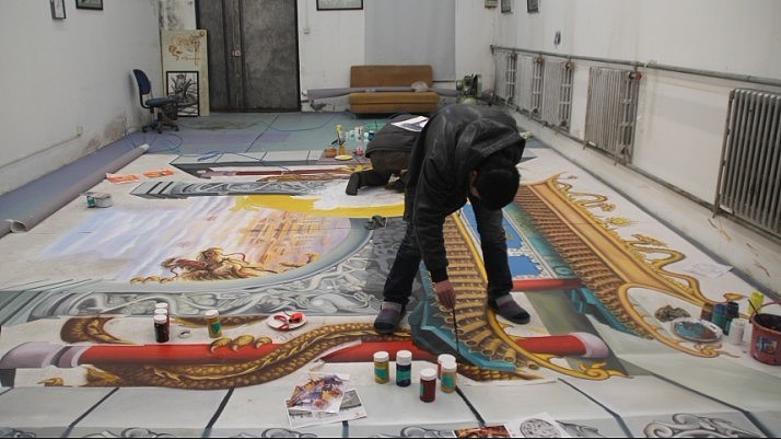 2012年 大型3D画原创精品作品神龙天宫,北京