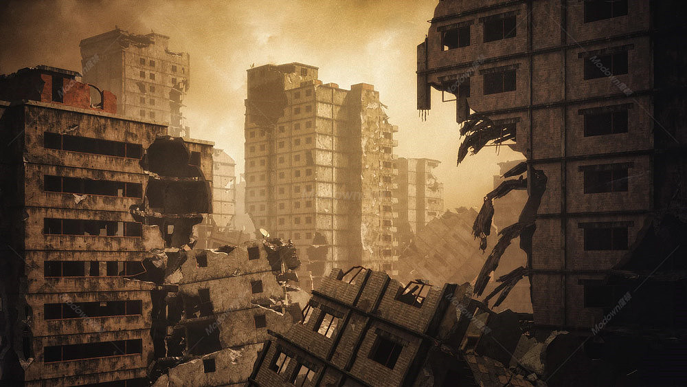 废墟战争城市建筑